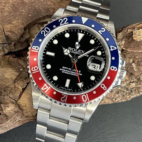 rolex mens stainless gmt master ii 16700 pepsi|rolex gmt 16710 for sale.